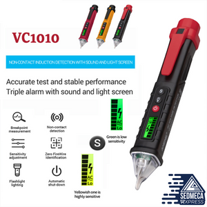 VC1010 Digital AC/DC Voltage Detectors Smart Non-contact Tester Pen Meter 12-1000V