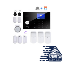 Load image into Gallery viewer, Wifi Gsm Home Burglar Security Alarm System 433MHz Apps Control LCD Touch Keyboard 11 Languages Wireless Alarm Kit. Sedmeca express personal protective equipment.
