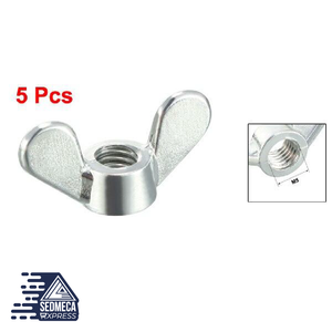 Uxcell 5pcs/lot M4,M5,M6,M8,M10 Wing Nuts Zinc Plated Butterfly Nut Silver Tone Bronze Tone for Indoor Outdoor Fasteners Parts. Sedmeca Espress. Metals.