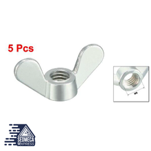 Load image into Gallery viewer, Uxcell 5pcs/lot M4,M5,M6,M8,M10 Wing Nuts Zinc Plated Butterfly Nut Silver Tone Bronze Tone for Indoor Outdoor Fasteners Parts. Sedmeca Espress. Metals.
