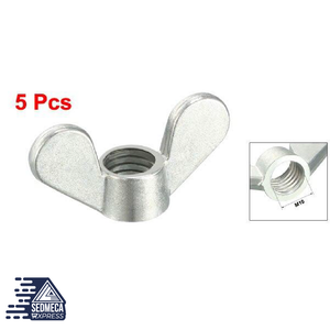 Uxcell 5pcs/lot M4,M5,M6,M8,M10 Wing Nuts Zinc Plated Butterfly Nut Silver Tone Bronze Tone for Indoor Outdoor Fasteners Parts. Sedmeca Espress. Metals.