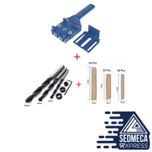 Load image into Gallery viewer, Woodworking Hand Tools Quick Carpenter Locator Doweling Jig Handheld 6/8/10mm Drill Bit Hole Puncher For Carpentry Dowel Joints. Sedmeca Express. Hand Tools &amp; Equipments.
