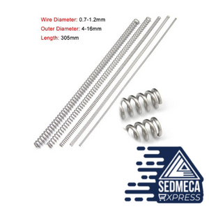 2PCS 305mm Y-shaped Compression Spring Long Pressure Spring Wire Dia 0.7/0.8/1/1.2mm 304 Stainless Steel. Sedmeca Express. Metals.