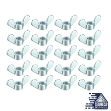 Load image into Gallery viewer, Uxcell Hot 20pcs/lot 1/4-inch 3/16-inch Zinc Plated Fasteners Parts Butterfly Nut Wing Nuts Bronze Tone Silver Blue 2 Color. Sedmeca Espress. Metals.
