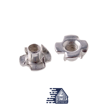 Load image into Gallery viewer, 5/10/20/50PCS M3 M4 M5 M6 M8 M10 M12 Zinc Plated Four Claws Nut Speaker T-nut Blind Pronged Insert Tee Nut Furniture Hardware. Sedmeca Express. Metals.
